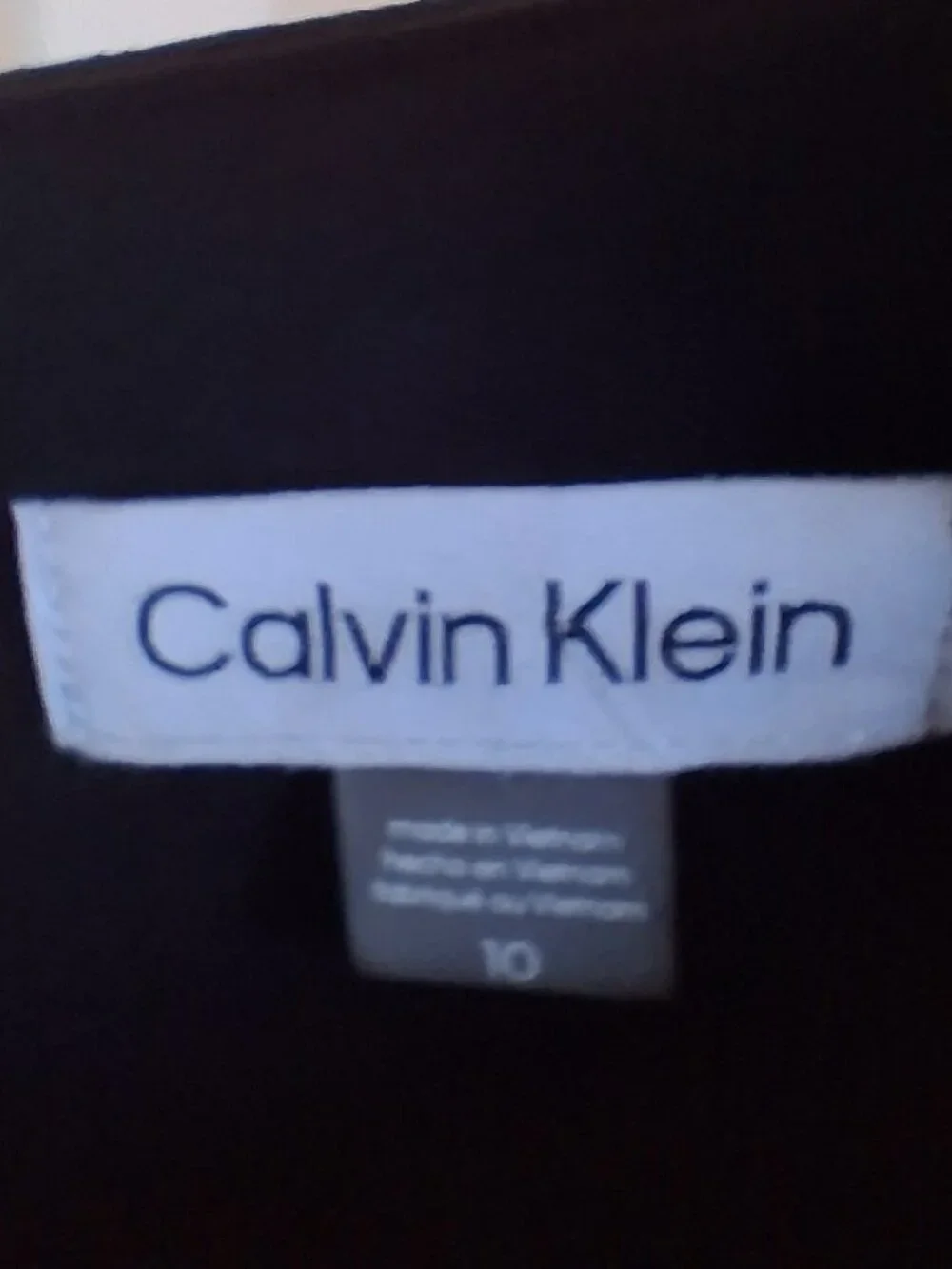 NWT Calvin Klein Black Rhinestone Embellished Bell Sleeve Sheath Dress Size 10 - Picture 7 of 8